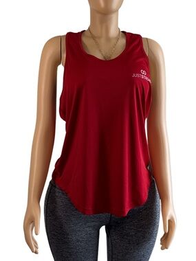 Just Strong Women's Vibrant Red Racerback Performance Tank
